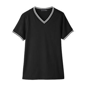 Женская футболка V-образного выреза Crownlux Performanceplaited Devon & Jones, Black And White