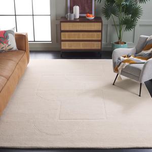 Ковер SAFAVIEH, 244 x 305 см, - коллекция Soho - большой - бежевый и айвори, ручной работы из шерсти и вискозы, идеально для гостиной, спальни, офиса, столовой (SOH627B)