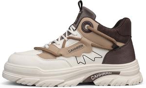 Зимние облегченные ретро мужские ботинки водонепроницаемые походные ботинки Generic, бежевый