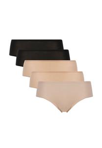 Женские шорты, набор из 5 шт., SoftStretch, бесшовные, хлопок, один размер CHANTELLE, цвет Schwarz Nude Creme