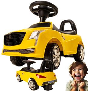 Детская коляска Машинка Игрушечная машинка Сидячая машина-толкатель Желтый PakaNiemowlaka