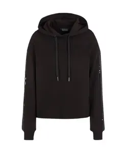 Черная толстовка AW23 в зимнем стиле Armani Exchange, черный