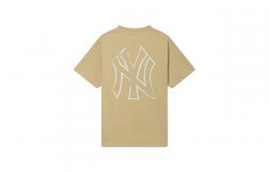 New Era Футболки унисекс, цвет хаки, круглый вырез, умеренный прямой крой