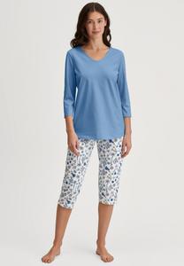 Пижамный комплект Calida FLOWER 3/4 SET, Riviera Blue/Light Blue