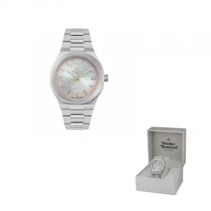 Vivienne Westwood Наручные часы кварцевый механизм браслет из нержавеющей стали 37.5мм серебристый циферблат unisex