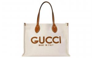GUCCI Хлопковая льняная сумка-шоппер