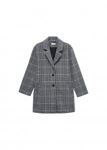 Пальто межсезонное MANGO TEEN, черный