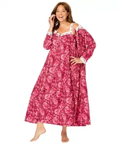 Женский комплект пижамы Necessities Long 2-Piece с капустной розой Only Neccessities, красный