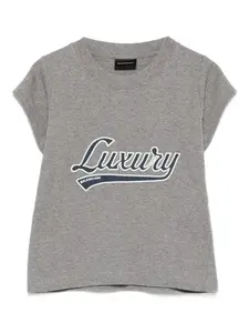 Футболка с коротким рукавом и графическим принтом Balenciaga, серый