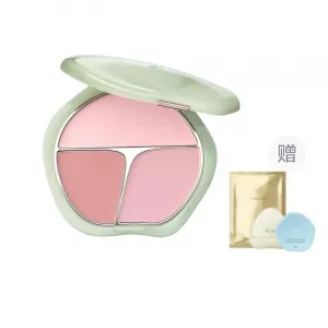 TIMAGE Contested Green Flow Jade Tricolor Blush Palette Setting, легко растушевывается, для контуринга