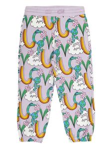 Брюки Stella McCartney Kids с радужным принтом и завязками, фиолетовый