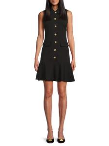 Мини-платье без рукавов с заниженной талией Karl Lagerfeld Paris, черный