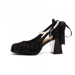 Туфли Мэри Джейн женские черный Daphne