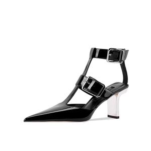 Shesrim Женские туфли на платформе с массивным каблуком - черные (6,5 см), цвет Black (6.5CM)