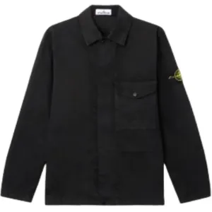 Пальто в винтажном стиле с карманами STONE ISLAND, черный