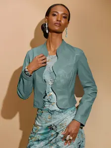 Блейзер-болеро Mainpol "кожаный пиджак", цвет Jade