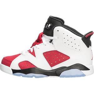 Баскетбольные кроссовки Air 6 Kids для дошкольников Jordan, цвет White/Rouge Red-Black