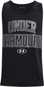 Under Armour мужская футболка-майка tech tank printed, Black (001)/Halo Gray