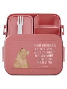 Mr. & Mrs. Panda Дизайн Bentobox «Медведь на плече» с надписью, пастельно-красный цвет