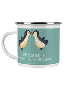 Кружка на 13-ю годовщину свадьбы (фиолетовая свадьба) с надписью Морской бриз Mr. & Mrs. Panda