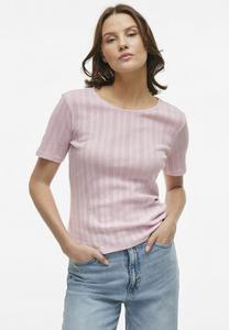 Футболка с принтом MIT KURZEN ÄRMELN RUNDHALS VILA, светло-розовый