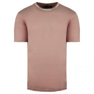 Мужская однотонная футболка с круглым вырезом и короткими рукавами eto 211 1 09 08 0339 Nicce, розовый