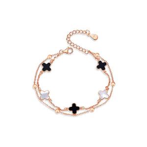 Love Link Серебряный браслет S925 для женщин Rose Gold