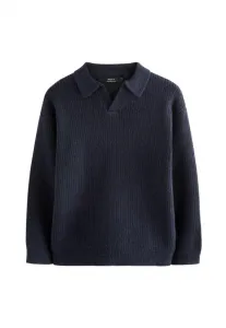 Джемпер с воротником-стойкой стандартного кроя Next, Navy Blue