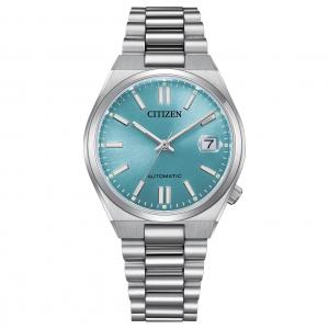 CITIZEN Часы NH299 Collection Automatic Mechanical Movement, стальной браслет, 37 мм, мужские, синий циферблат