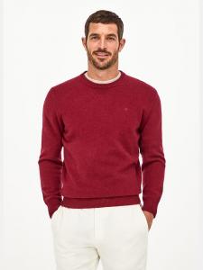 Hackett London Шерстяной свитер красного цвета