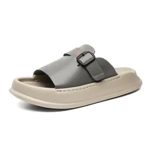 SOBB Серые мужские шлепанцы с резиновой подошвой, устойчивой к истиранию и амортизацией, цвет Gray