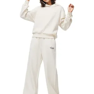 Толстовка с капюшоном Li-Ning Sports Life Collection, утепленная, цвет ecru