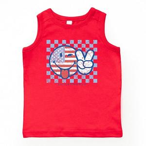 Футболка Smileyworld patriotic checkered peace youth The Juniper Shop