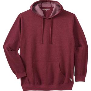Мужская флисовая толстовка Kingsize Big & Tall KingSize, цвет Heather Deep Burgundy