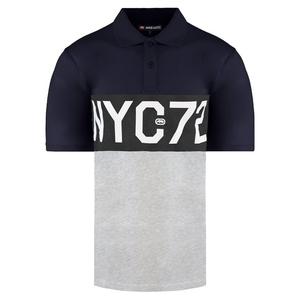 Мужская рубашка-поло премиум-класса темно-синего цвета Ecko Unltd., серый