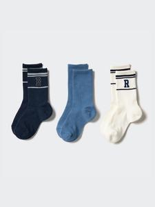 Носки полосатые, 3 пары Uniqlo, синий