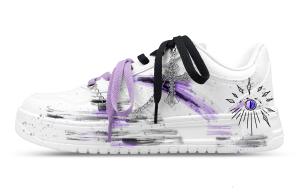 Удобные, износостойкие низкие скейтбордистские кроссовки унисекс с хорошей амортизацией Anta, белый фиолетовый