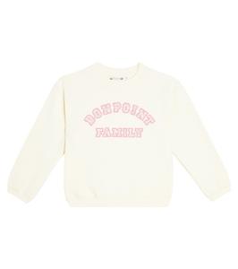 Толстовка fleurette из хлопкового джерси Bonpoint, нейтральный