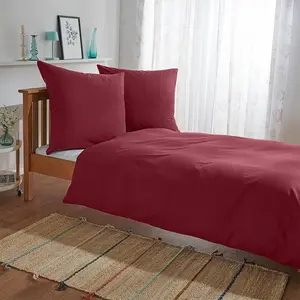 Постельное белье Dream Sleep Uni Fine Flannel 200x220 см + 2 комплекта 80x80 см Bordeaux Traumschlaf