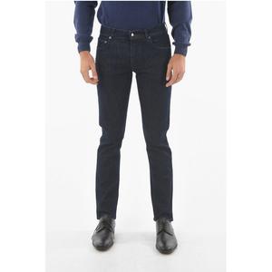 ID Темные вымытые узкие джинсы Corneliani, Blue