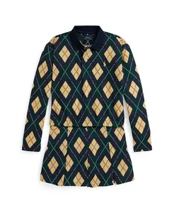 Комплект из двух предметов: сетчатый трикотажный топ и юбка-шорты для больших девочек Polo Ralph Lauren, мультиколор