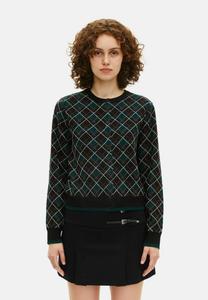Кардиган The Kooples Cardigan, Black/Dark Green/Black