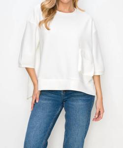 Вязаный топ Karen белого цвета Joh