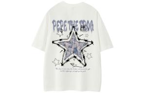 Футболка с коротким рукавом Unisex Pepe The Frog, цвет белый и серый меланж