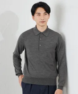 Поло из мериносовой шерсти 14G S. Essentials, цвет Charcoal Gray