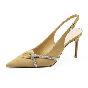 Varib Женские туфли на тонком каблуке 8 см желтые, цвет Yellow