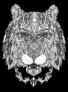 Бархатная раскраска, львица Painting Velvet