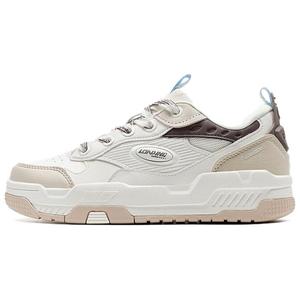 XTEP Нескользящие износостойкие низкие кроссовки для скейтбординга женские, белые, коричневые, бежевые