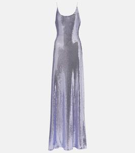 Платье с открытой спиной, расшитое пайетками Alex Perry, Lilac
