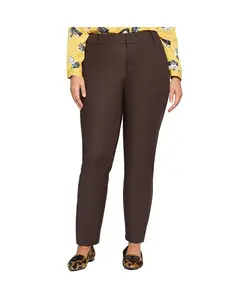 Брюки Kady Fit Double Weave размера Plus ELOQUII, коричневый